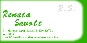 renata savolt business card